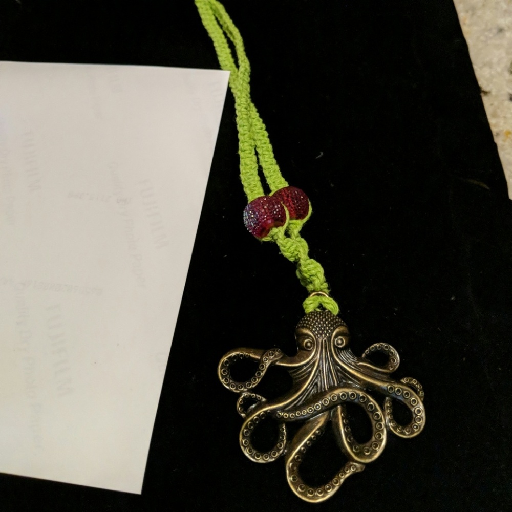 Cthulhu octopus hemp necklace
